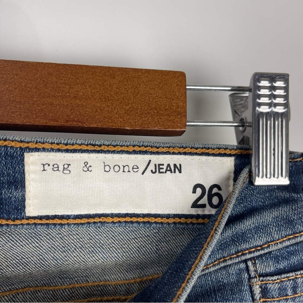Rag & Bone La Paz Skinny Jeans Distressed Women's Size 26 Dark Wash Blue Casual - Picture 6 of 9